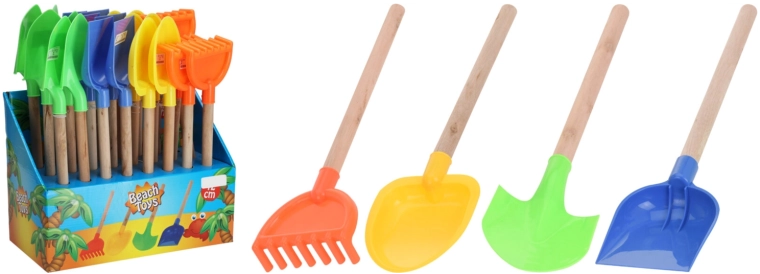 Kinder-Strandschaufel 42 cm mit Holzgriff