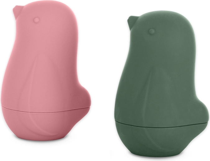 Petite&Mars Silikon-Wasserspielzeug Love birds Ochre Green 6m+