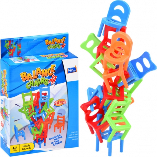 Balancierendes Tischspiel Fallende Stühlchen – 24 Stk.