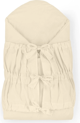 Petite&Mars Schnür-Wickeldecke Nurse mit Kokoseinlage light beige 75 × 75 cm