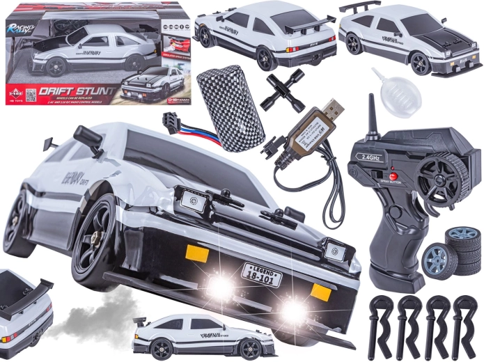 RC Drift-Auto Toyota 4WD 1:16 mit Dampfeffekt und LED-Lichtern