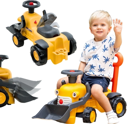 Rutschfahrzeug Traktor KOMATSU mit Frontschaufel und Hupe