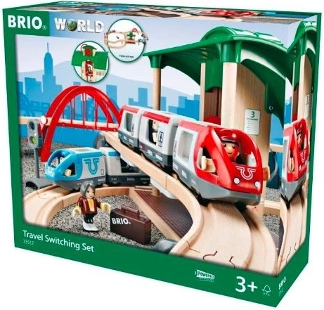 Personenzug mit Bahnhof