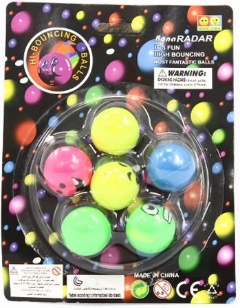 Gummibälle – Packung mit 6 Stück