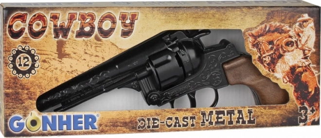 Metallischer Cowboy-Revolver Gonher für 12 Schuss