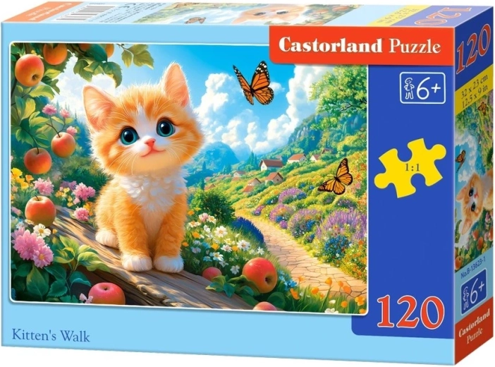 Castorland Puzzle Kätzchen beim Spaziergang (120 Teile)