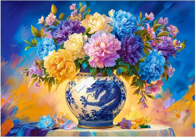 Castorland Puzzle Blumen in chinesischem Porzellan 500 Teile