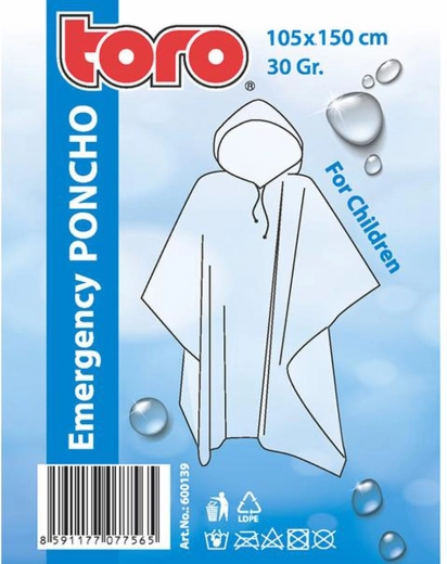 Kinder-Poncho-Regenmantel TORO