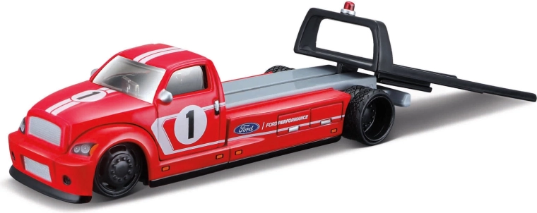 Maisto Flatbed 2018 Ford GT Heritage Edition rot 1:64