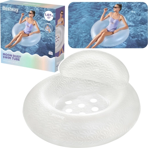 Bestway Moon Dust Swim Tube – aufblasbarer Schwimmring für Wasser mit Sitz