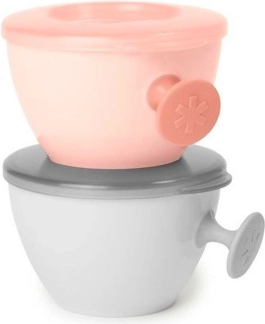 Easy-Grab Set von Schüsseln grau/Soft Coral