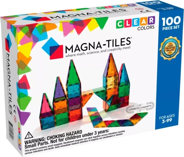Magna-Tiles magnetischer Baukasten Clear Colours – 100 Teile