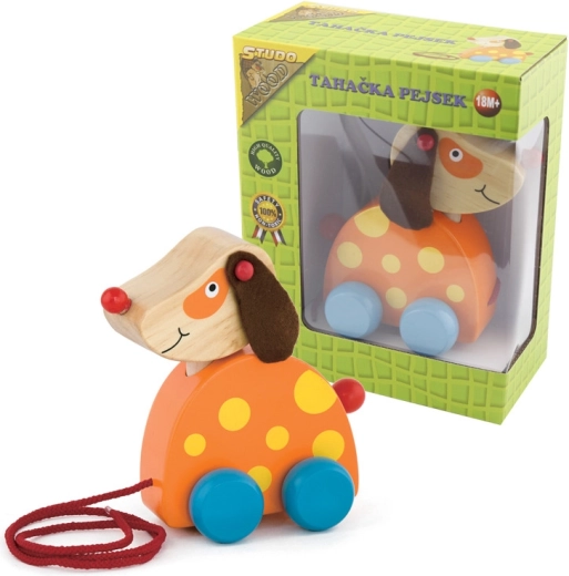 Nachzieh-Hund aus Holz BABU