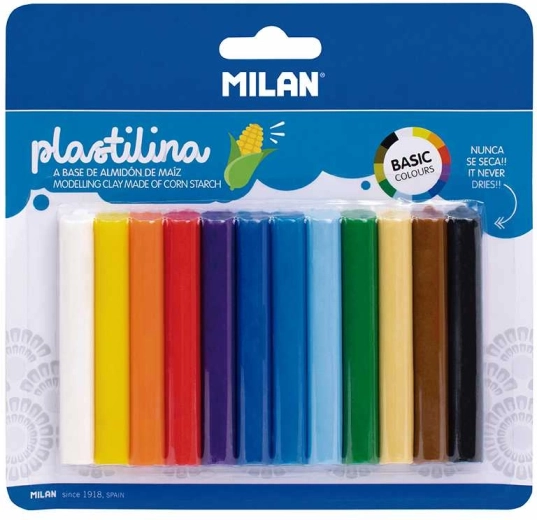 Plastilina Basic – Set mit 12 Farben