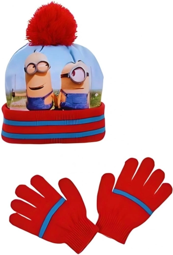 Rote Mütze und Handschuhe Minions