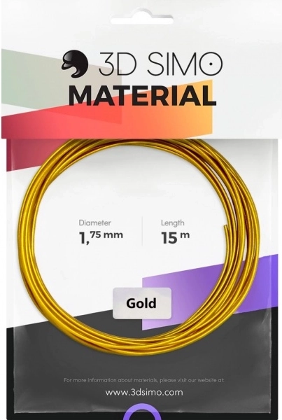 Filament REAL GOLD 1,75 mm für 3D-Stifte und Druck – gold, 15 m
