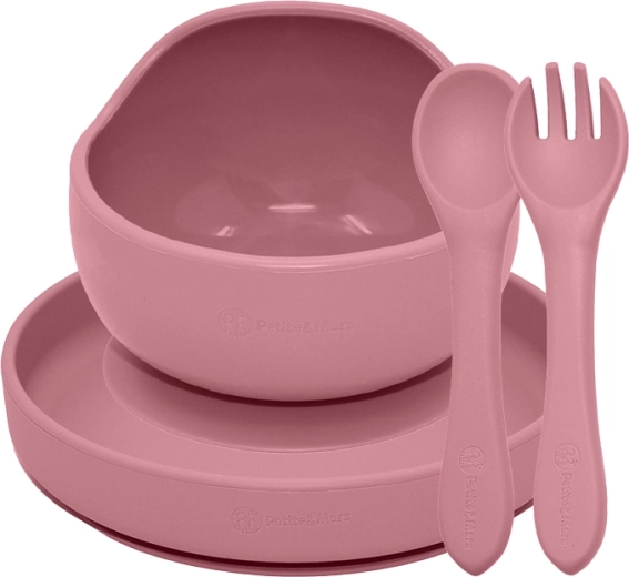 Petite&Mars Silikon-Essset Take&Match, 3-tlg., Dusty Pink, 6m+