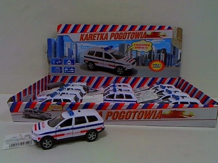 Krankenwagen 11 cm mit Licht und Sound (polnische Sprachansagen)