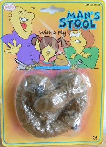 Witziges Kackhaufen-Spielzeug mit Fliegen