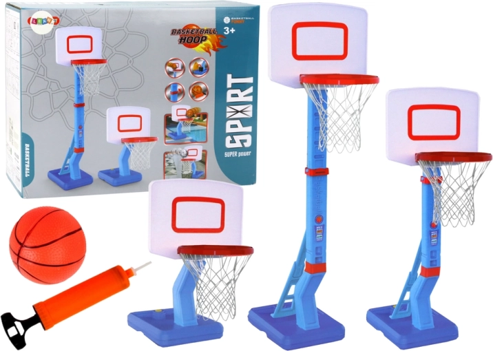 Basketballball mit verstellbarer Pumpe 138 cm blau