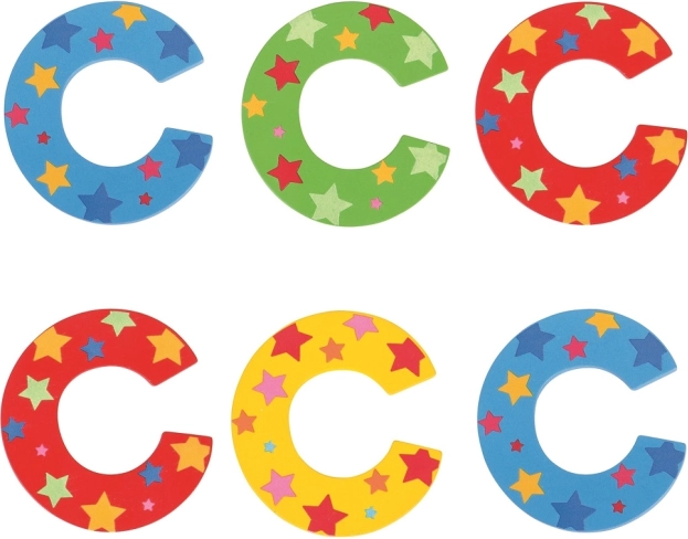 Bigjigs Toys Holzbuchstabe C mit Sternchen