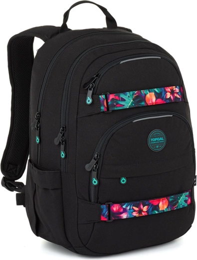 Topgal Studentenrucksack Viki mit tropischen Trägern