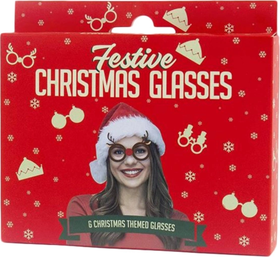 Gift Republic Weihnachts-Karnevalsbrille – Set mit 6 Stück