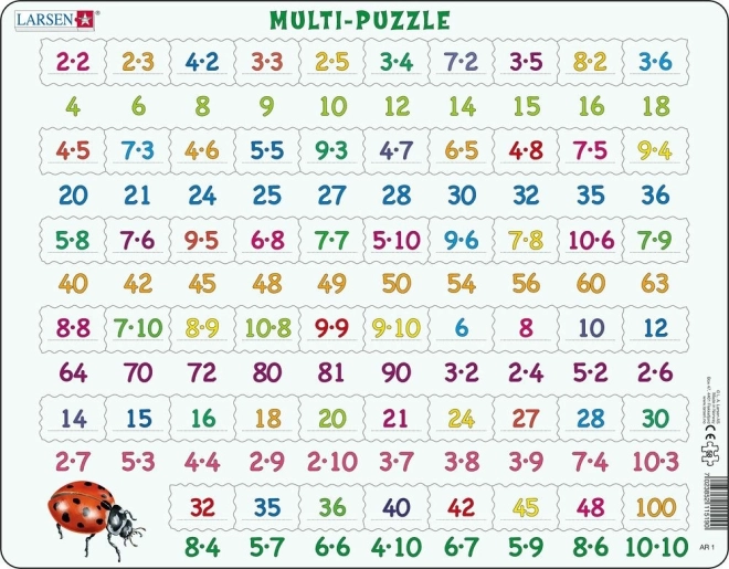 Larsen Puzzle Mathematik: Multiplikation 81 Teile