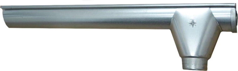 Rechter Endablauf P+V 250 mm, verzinkter Stahl