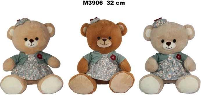 Plüschbär im Kleid 32 cm - 1 Stück