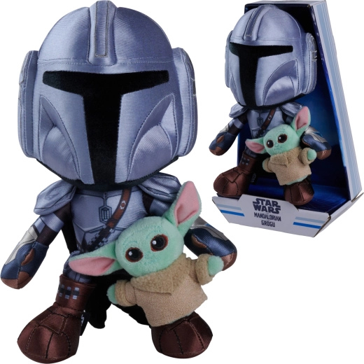 Disney Star Wars Plüsch-Set Mandalorian und Grogu 25 cm und 7 cm