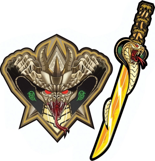 Schaumschwert und Samurai-Schild Kobra