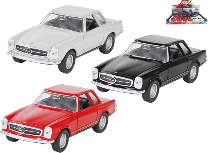 Metallmodell MERCEDES-BENZ 230 SL 1963 Welly 1:34–39 mit zu öffnenden Türen und Pull-Back-Antrieb