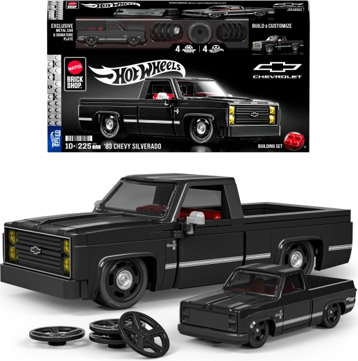 Mattel Brick Shop Hot Wheels Speed Series ’83 Chevy Silverado – Bausatz mit 225 Teilen