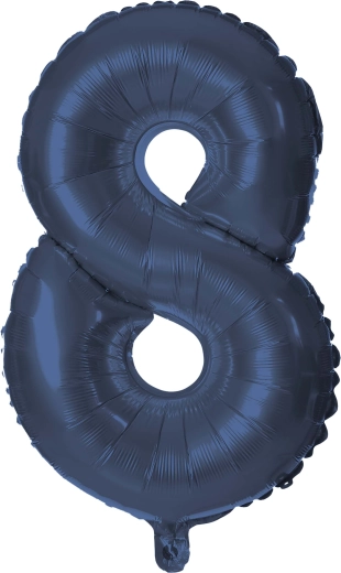 Folienballon Zahl 8 blau 30 cm TORO