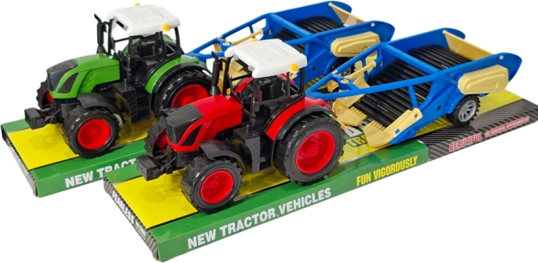 Traktor mit anbaubarem Kartoffelerntemaschine