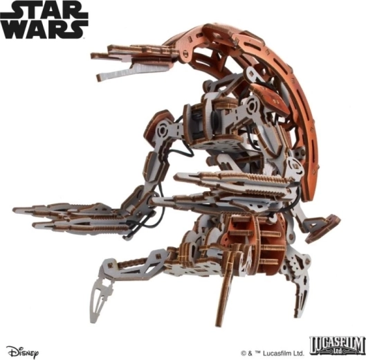 Ugears 3D mechanisches Holzpuzzle Star Wars Droideka
