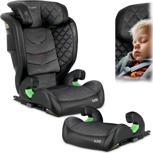 Kindersitz Nukido Louis 100–150 cm ISOFIX, schwarz-grau