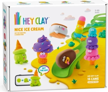 Hey Clay Set Eiscreme – Basteln mit leichter, lufttrocknender Modelliermasse