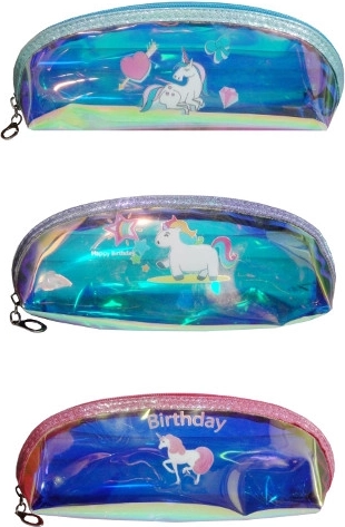 Holografisches Federmäppchen mit einer Kammer und Einhorn