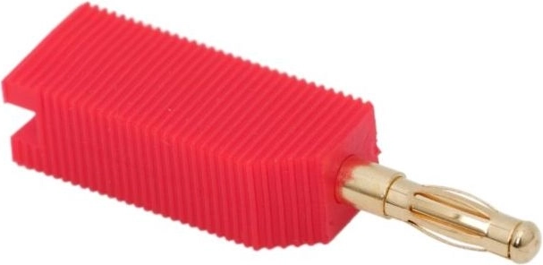 Vergoldeter roter Bananenstecker für 4-mm-Kabel