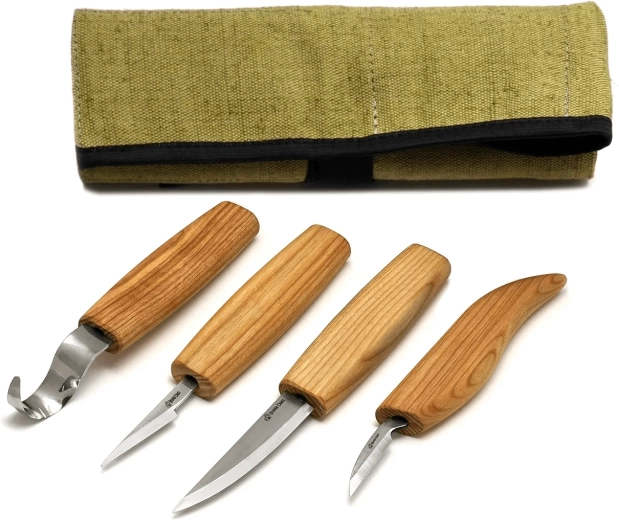 BeaverCraft S09 Set mit 4 Schnitzmessern im Etui