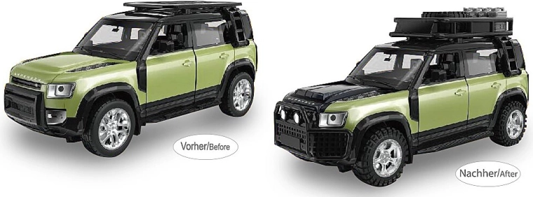 JAMARA Land Rover Defender 110 Metallmodell 1:43 grün