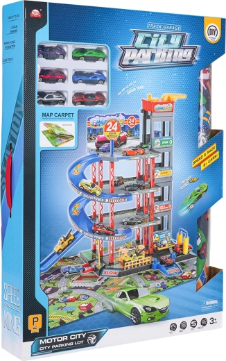 Mega mehrstöckiges Parkhaus mit Spielmatte und Zubehör