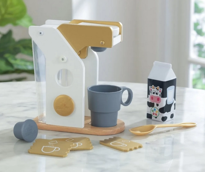 Kinder-Kaffeemaschine mit Zubehör – goldfarben KIDKRAFT