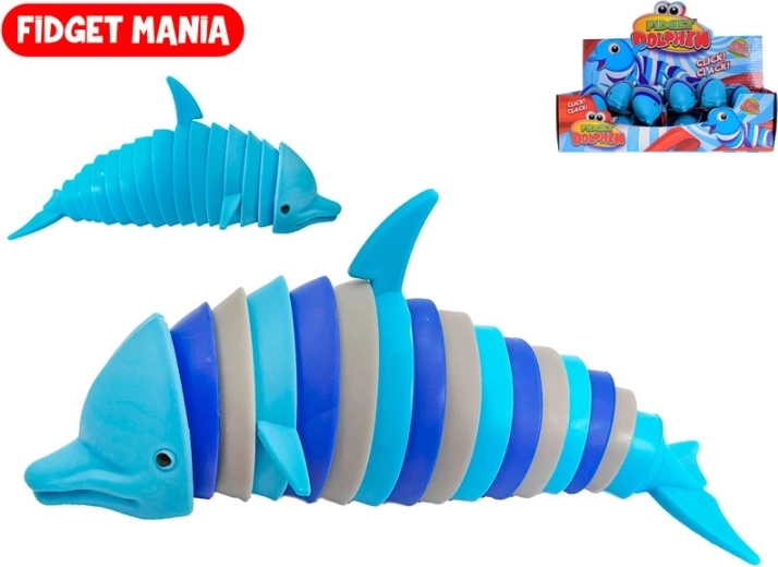 Antistress-Spielzeug Fidget Delfin und Hai Klick-Klack 17 cm