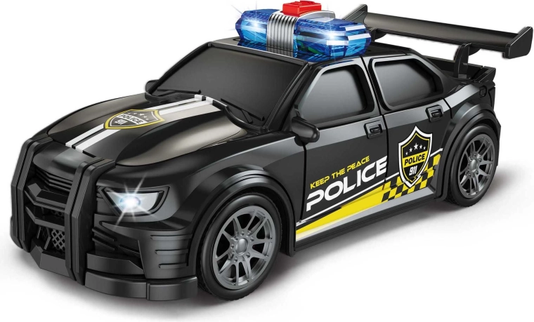 Polizeiauto mit Licht- und Soundeffekten, 16 cm
