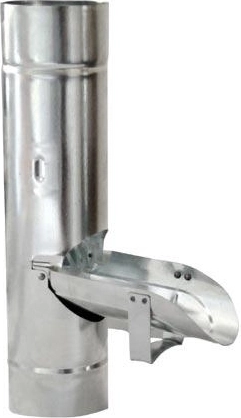 Klappe für Regenfallrohr 80 mm verzinkt