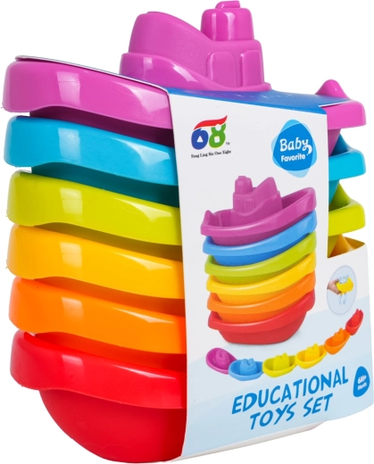 Set mit bunten Badeschiffchen – 6 Stück