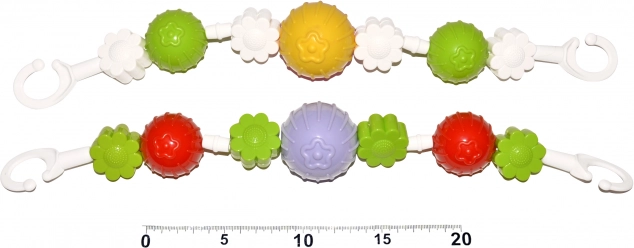 Kinderwagenkette Blumen und Kugeln